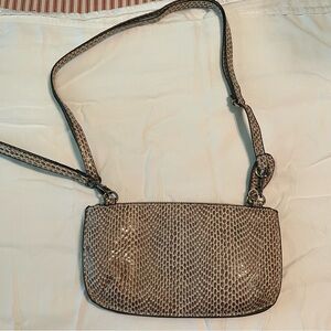 Snake Print Crossbody/Wristlet Bag